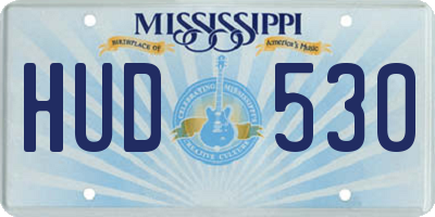 MS license plate HUD530