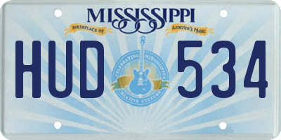 MS license plate HUD534