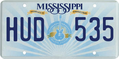 MS license plate HUD535