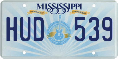 MS license plate HUD539