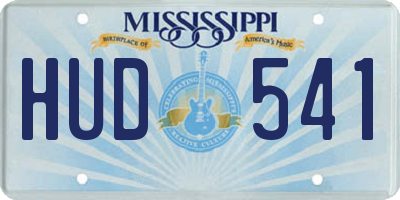 MS license plate HUD541