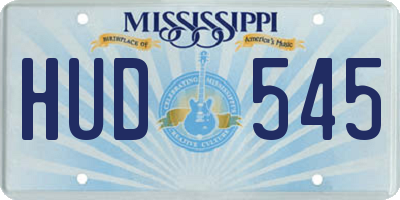 MS license plate HUD545