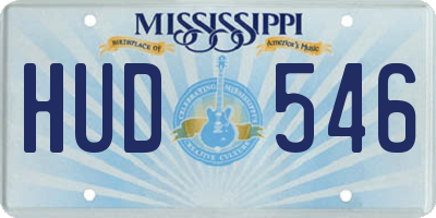 MS license plate HUD546