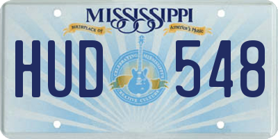MS license plate HUD548