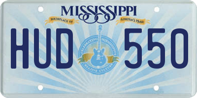 MS license plate HUD550