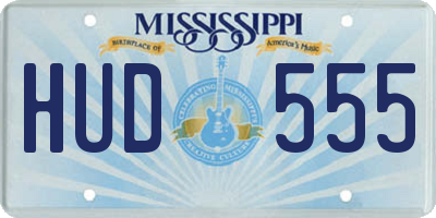 MS license plate HUD555