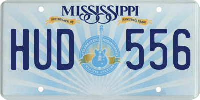 MS license plate HUD556