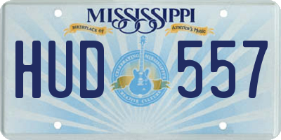 MS license plate HUD557
