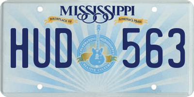 MS license plate HUD563