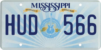 MS license plate HUD566
