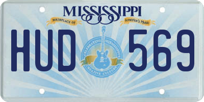 MS license plate HUD569