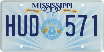 MS license plate HUD571