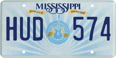 MS license plate HUD574