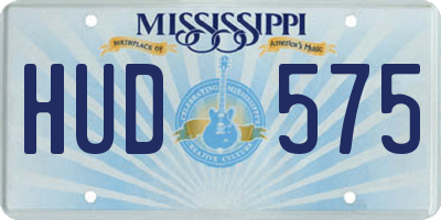 MS license plate HUD575