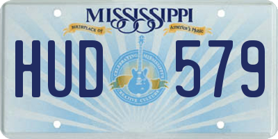 MS license plate HUD579