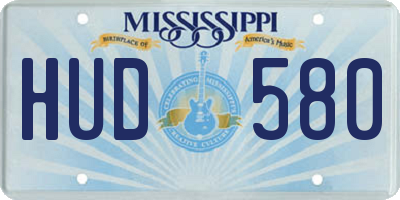 MS license plate HUD580