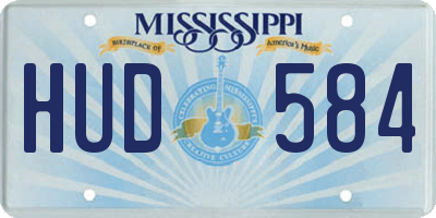 MS license plate HUD584