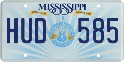MS license plate HUD585