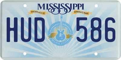 MS license plate HUD586