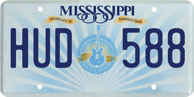 MS license plate HUD588