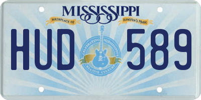 MS license plate HUD589