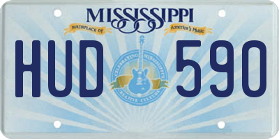 MS license plate HUD590