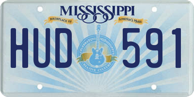 MS license plate HUD591