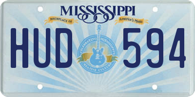 MS license plate HUD594