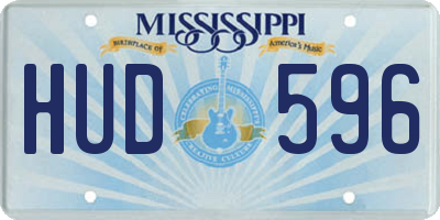 MS license plate HUD596