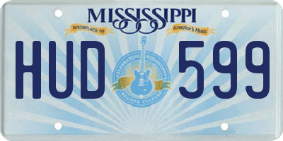 MS license plate HUD599