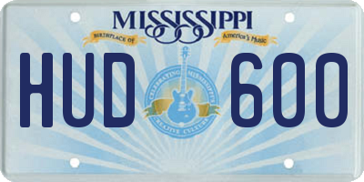MS license plate HUD600