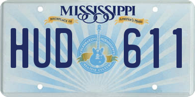 MS license plate HUD611