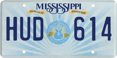 MS license plate HUD614