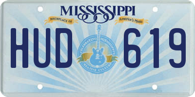 MS license plate HUD619