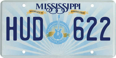 MS license plate HUD622