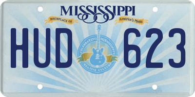 MS license plate HUD623