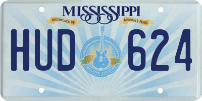 MS license plate HUD624