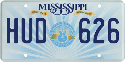 MS license plate HUD626