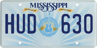 MS license plate HUD630
