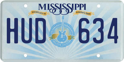 MS license plate HUD634