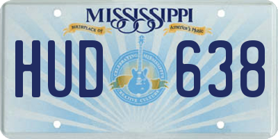 MS license plate HUD638