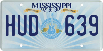 MS license plate HUD639