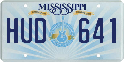MS license plate HUD641