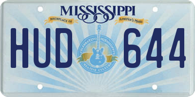 MS license plate HUD644