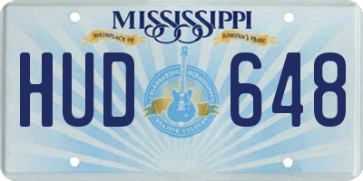 MS license plate HUD648