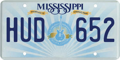 MS license plate HUD652
