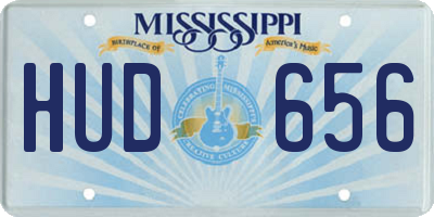 MS license plate HUD656