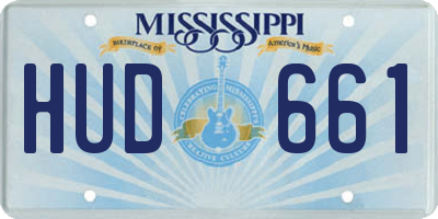 MS license plate HUD661