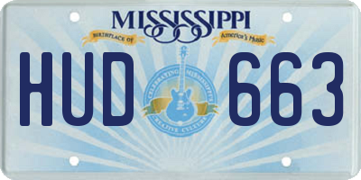 MS license plate HUD663