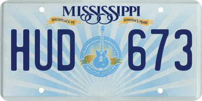 MS license plate HUD673